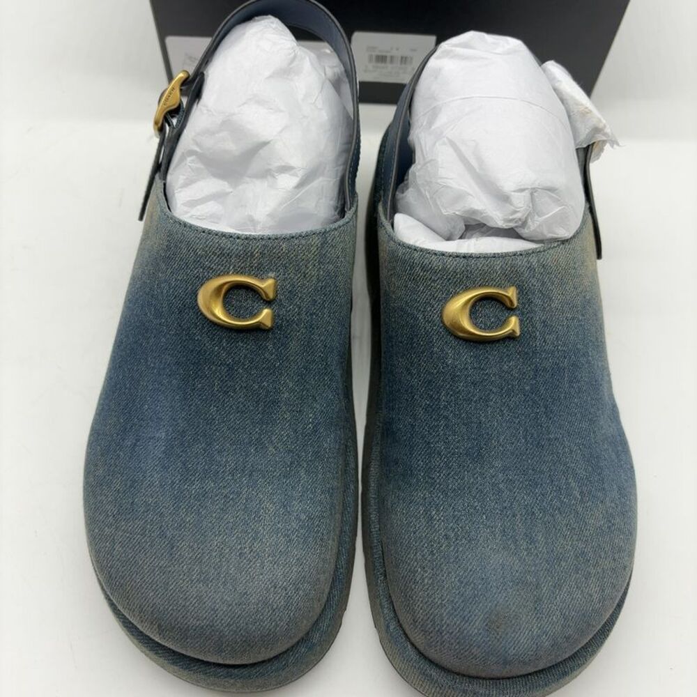 Coach Platform Clog In Loved Denim